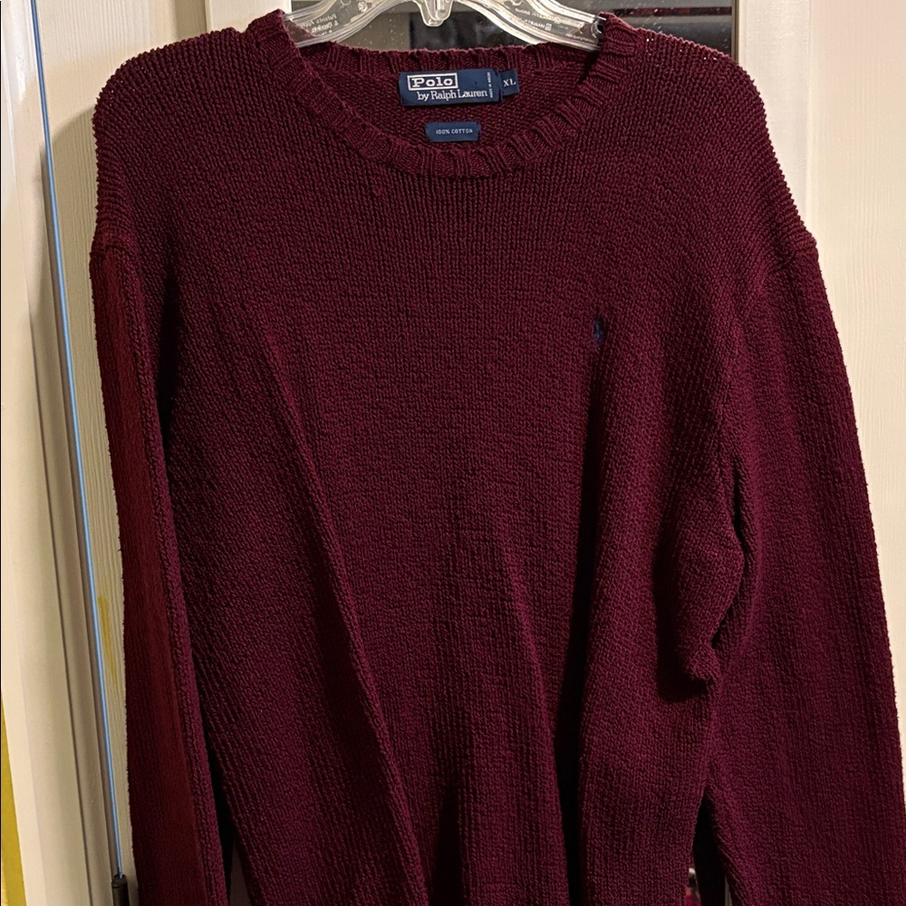 Ralph Lauren Crewneck Sweater in Deep Burgundy